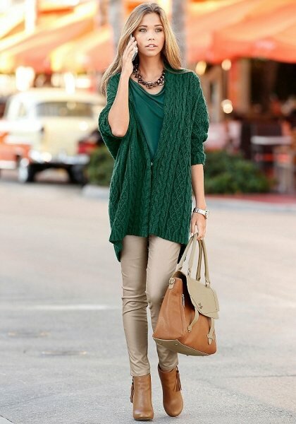 20 идей с зеленым свитером, которые красят женщину