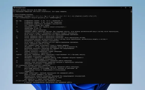 Как выключить или перезагрузить Windows с помощью командной строки