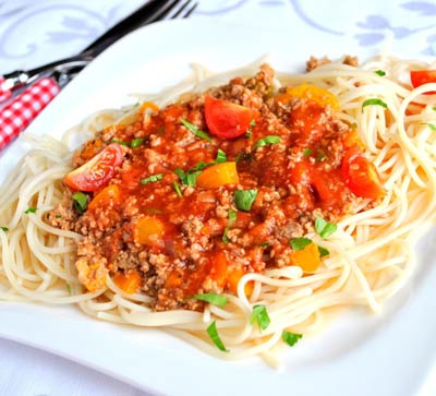 Рецепт спагетти Болоньезе