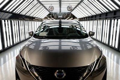 FILE PHOTO: A Nissan Qashqai is seen ahead of a news conference, on the production line of Nissan's Sunderland plant in Sunderland, Britain, July 1, 2021. REUTERS/Phil Noble/File Photo