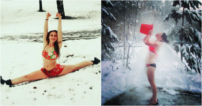 Снежные королевы: эти женщины всё лето ждут свое любимое время года - зиму! девушки, женщины, зима, моржихи, не холодно, снег