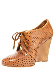 Tory Burch Victor Perforated Wedge Bootie