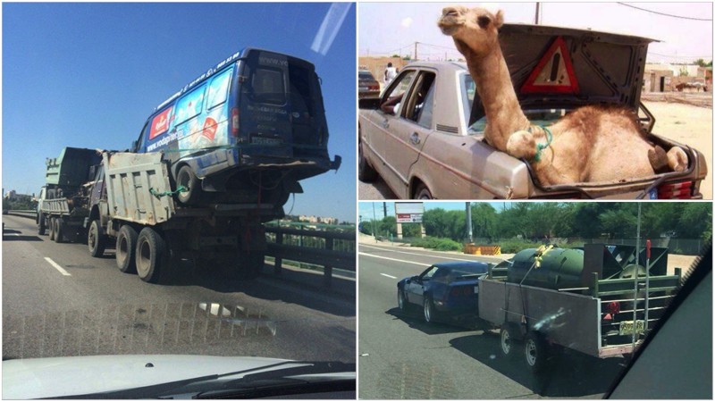 Негабаритные грузы. Чего только люди не пытаются перевезти автомобили, грузы, дорога, прикол, юмор