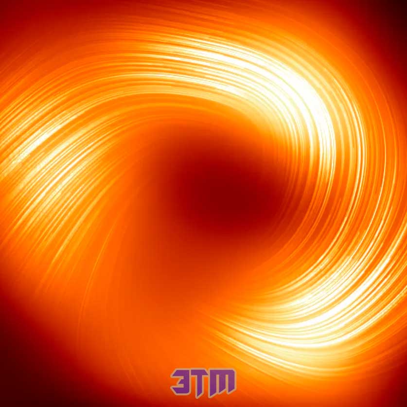 Впервые: невероятный вид на магнитные поля вокруг сверхмассивной черной дыры в нашей галактике