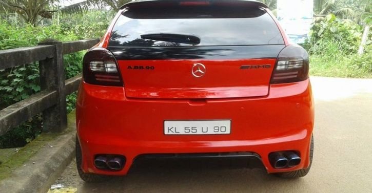 Мошенники неплохо постарались - новые бампера, эмблемы Mercedes, фирменные колеса, задняя оптика и другие хитрости! Подделка была конфискована. mercedes-benz, mercrdes, suzuki, авто, копия, мошенник, мошенничество, реплика