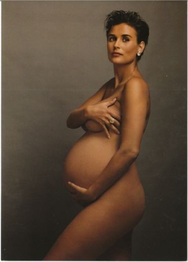 Деми Мур Vanity Fair беременность обложка Энни Лейбовиц портрет