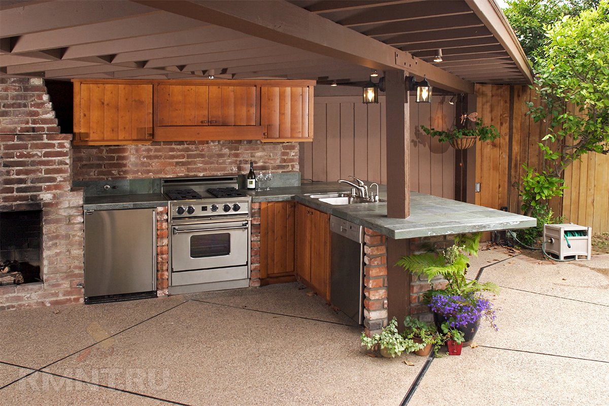 Фото летней кухни на даче простой вариант