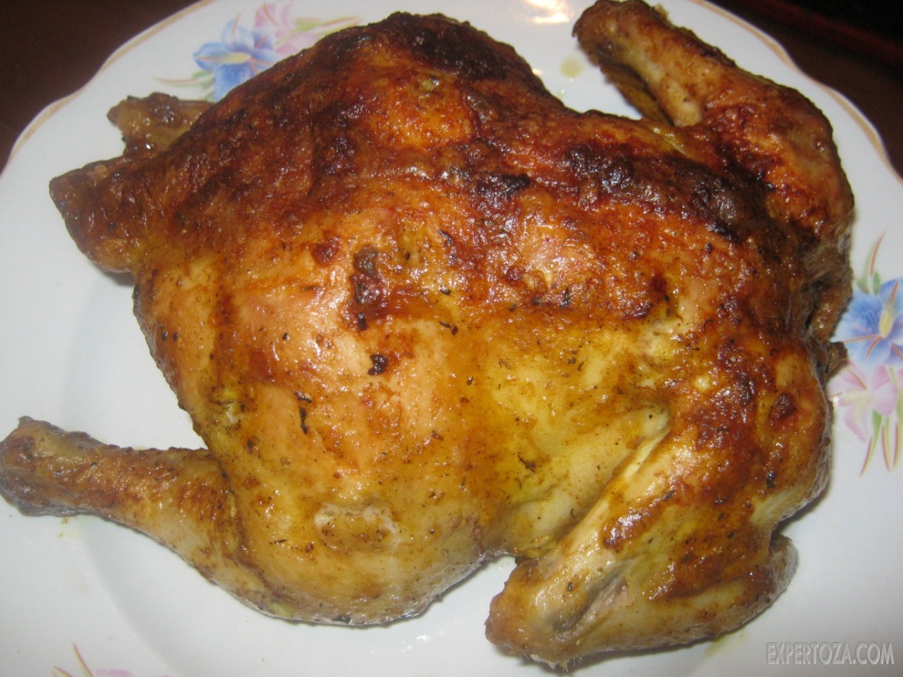 Жареная курица в духовке с хрустящей корочкой