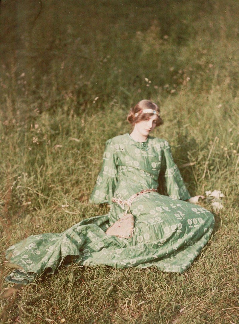 1909 год XX век, автохром, братья Люмьер, краски, столетие, фотографии, фототехника, цвет