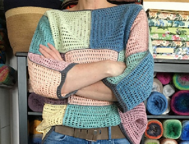 Как связать топ из квадратов — 5 бесплатных схем