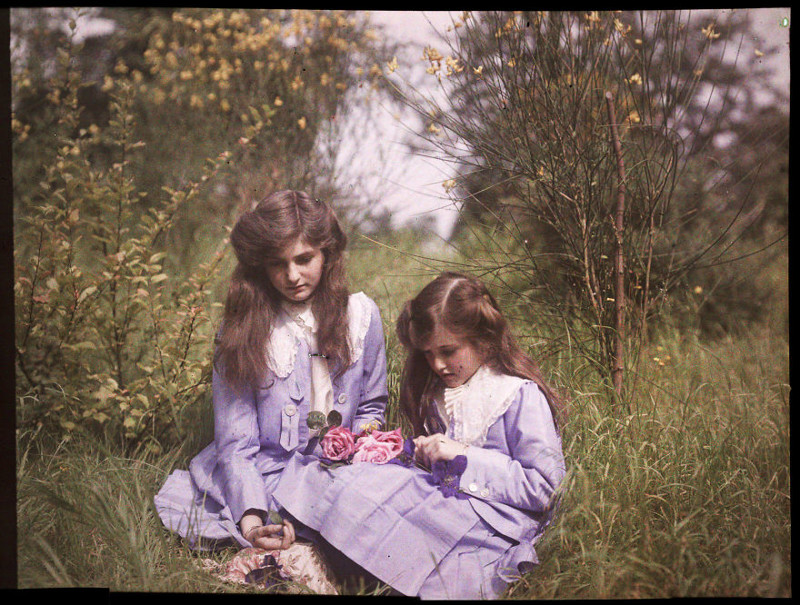 1911 год XX век, автохром, братья Люмьер, краски, столетие, фотографии, фототехника, цвет