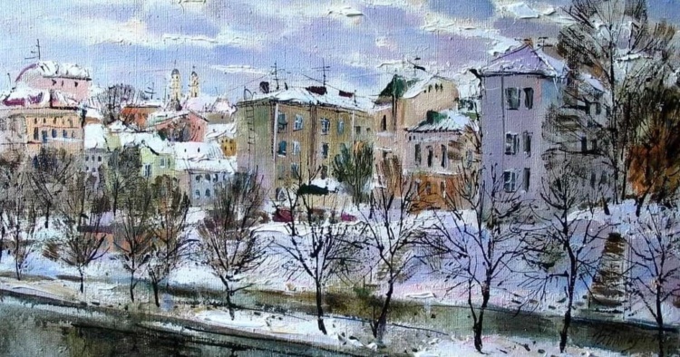 Художник Василий Пешкун. Белоснежные пейзажи Художник Василий Пешкун. Белоснежные пейзажи