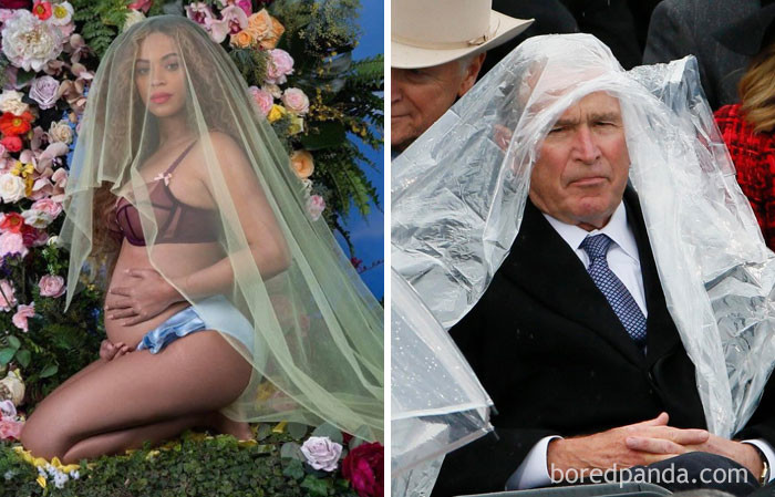 Бейонсе или Джордж Буш? мода, нелестные сравнения, смешно, фото