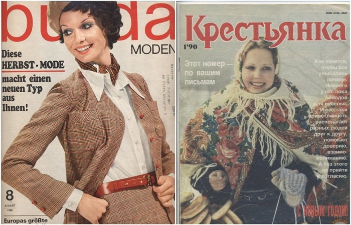 Популярные модные журналы «Крестьянка» и «Burda»