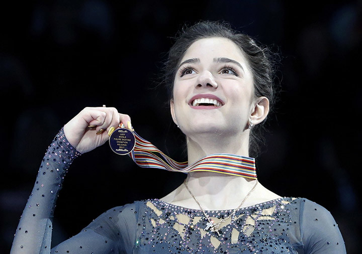 Фигуристка Евгения Медведева защитила звание чемпионки мира с двумя рекордами Евгения Медведева, факты, фигурное катание