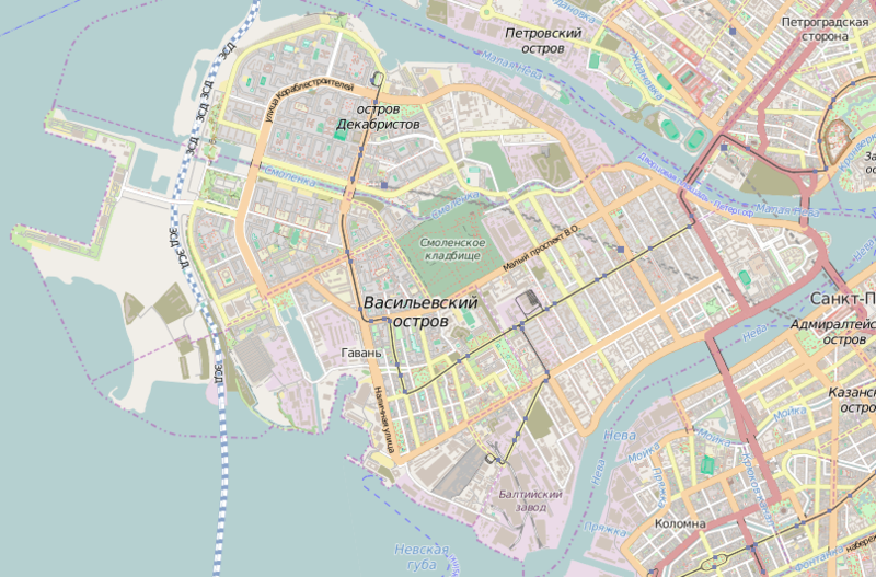 Санкт петербург васильевский остров карта с улицами и метро