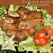 Рыбные рулеты с овощами