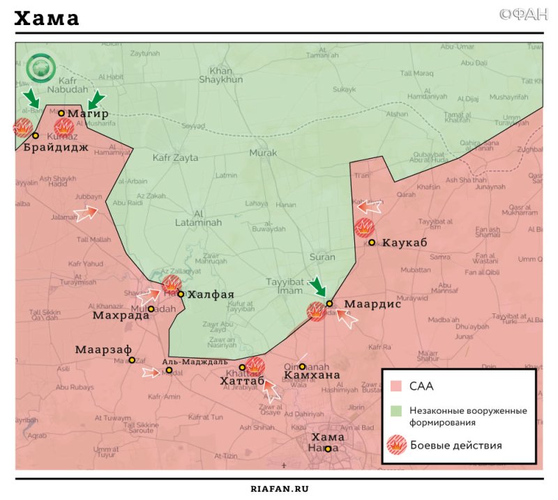 Карта военных действий - Хама