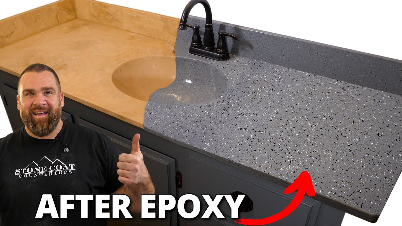 How to Epoxy Over a Cultured Marble Sink and Vanity Full Tutorial | Stone Coat Epoxy