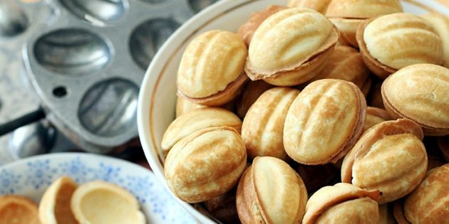 Рецепты с варёной сгущёнкой: Печенье «Орешки»
