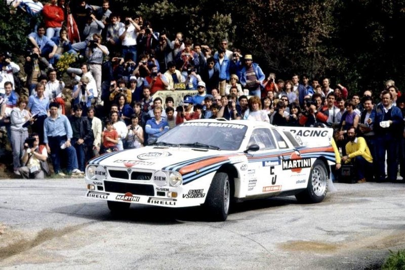 Марку Ален и Илкка Кивимяки на Lancia 037 Rallye – победители «Тур де Корс» ’83. audi, lancia, quattro, авто, автогонки, автоспорт, гонки, ралли