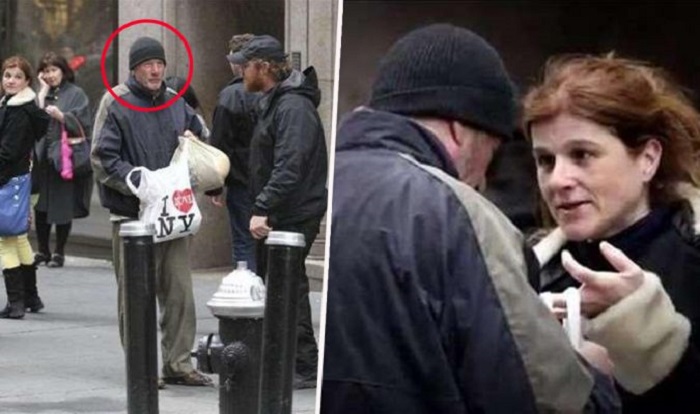 Она хотела накормить бездомного: добродушная женщина отдала свою пиццу, не понимая, что перед ней стоит голливудская звезда внимание