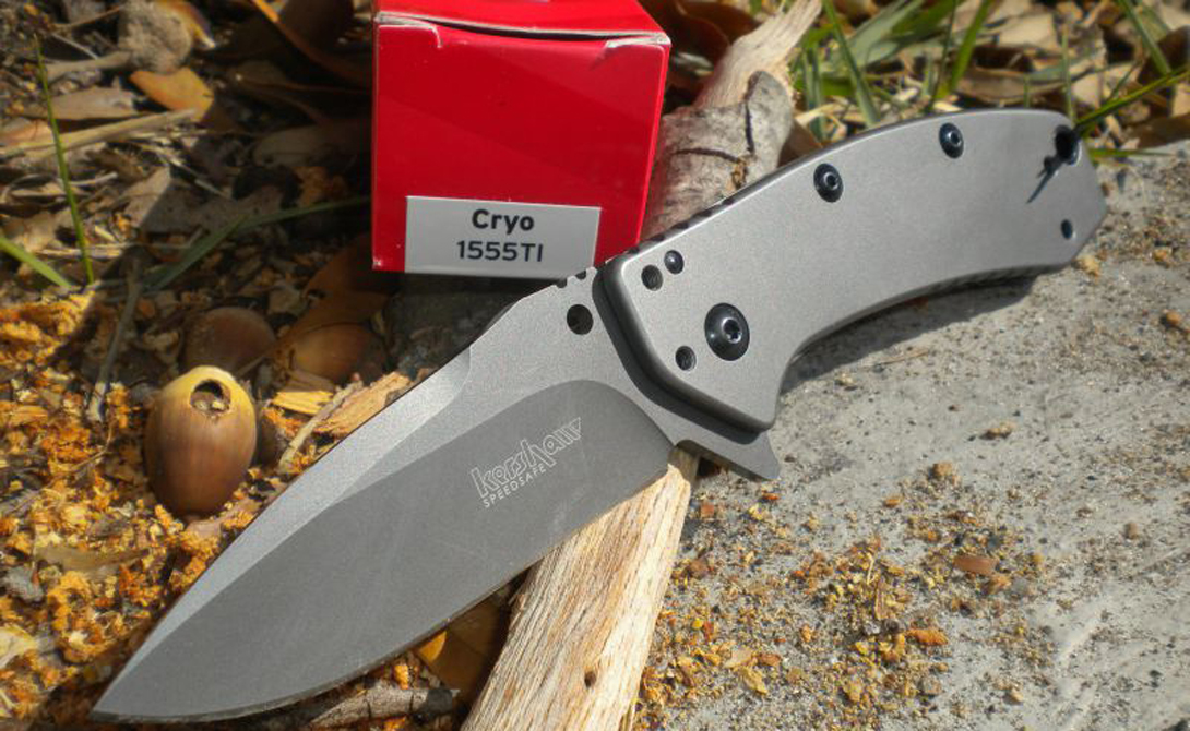 Kershaw Cryo
Короткое лезвие этого ножа будет лишь преимуществом в темных переулках небезопасного района. Сталь марки 8Cr13MoV защищена титановым покрытием: Kershaw Cryo можно вскрыть даже замешкавшегося терминатора. Нож прекрасно подойдет новичкам — он не требователен, ухватист и отлично выполняет все возложенные на него функции.