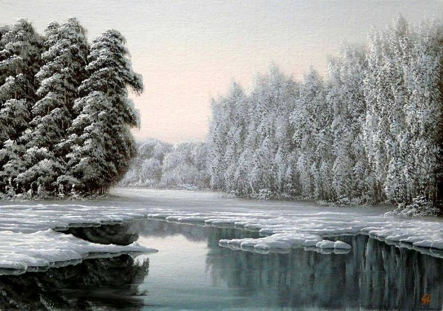 Русские пейзажи художника Сергея Алексеева живопись,природа