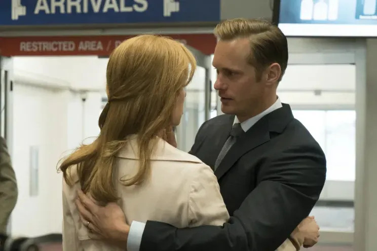 Николь Кидман и Александр Скарсгард в сериале Большая маленькая ложь