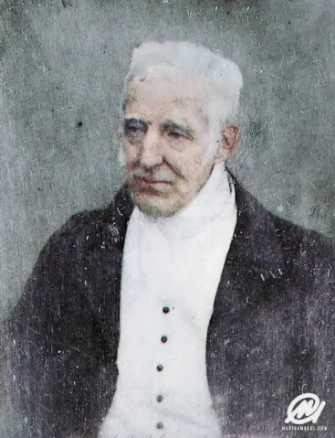 Артур Уэлсли, 1-й герцог Веллингтон, в возрасте 74 или 75 лет в 1844 году. Он победил Наполеона в битве при Ватерлоо в 1815 году