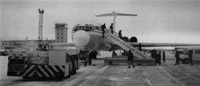 "Ил-62" в аэропорту Магадана