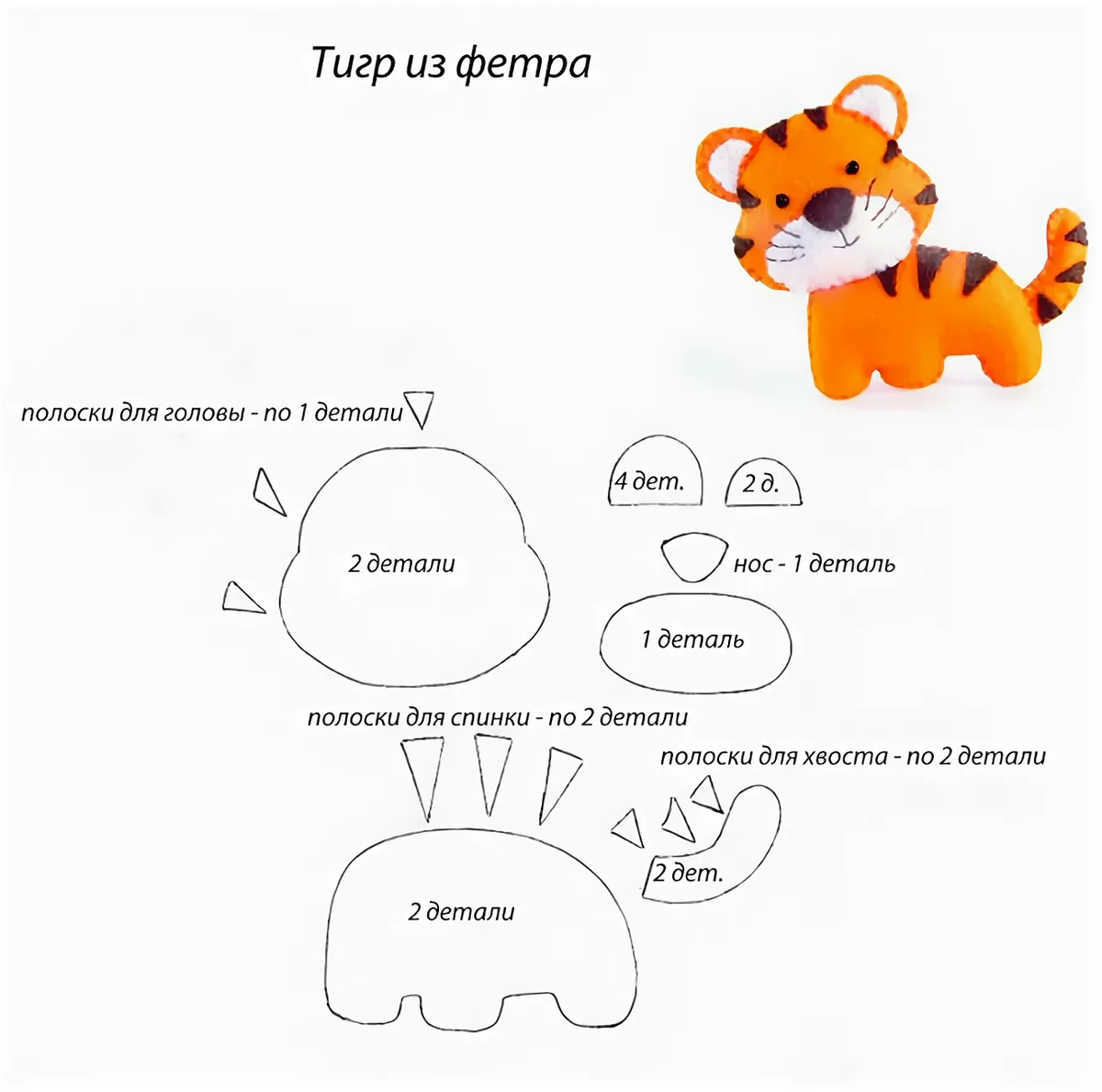 Поделки из фетра выкройки и схемы