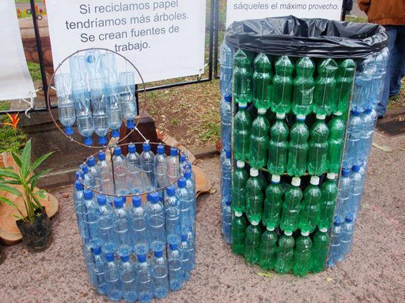 Изготовление мусорного бака из пластиковых бутылок новая жизнь старых вешей,самоделки,своими руками,сделай сам,умелые руки