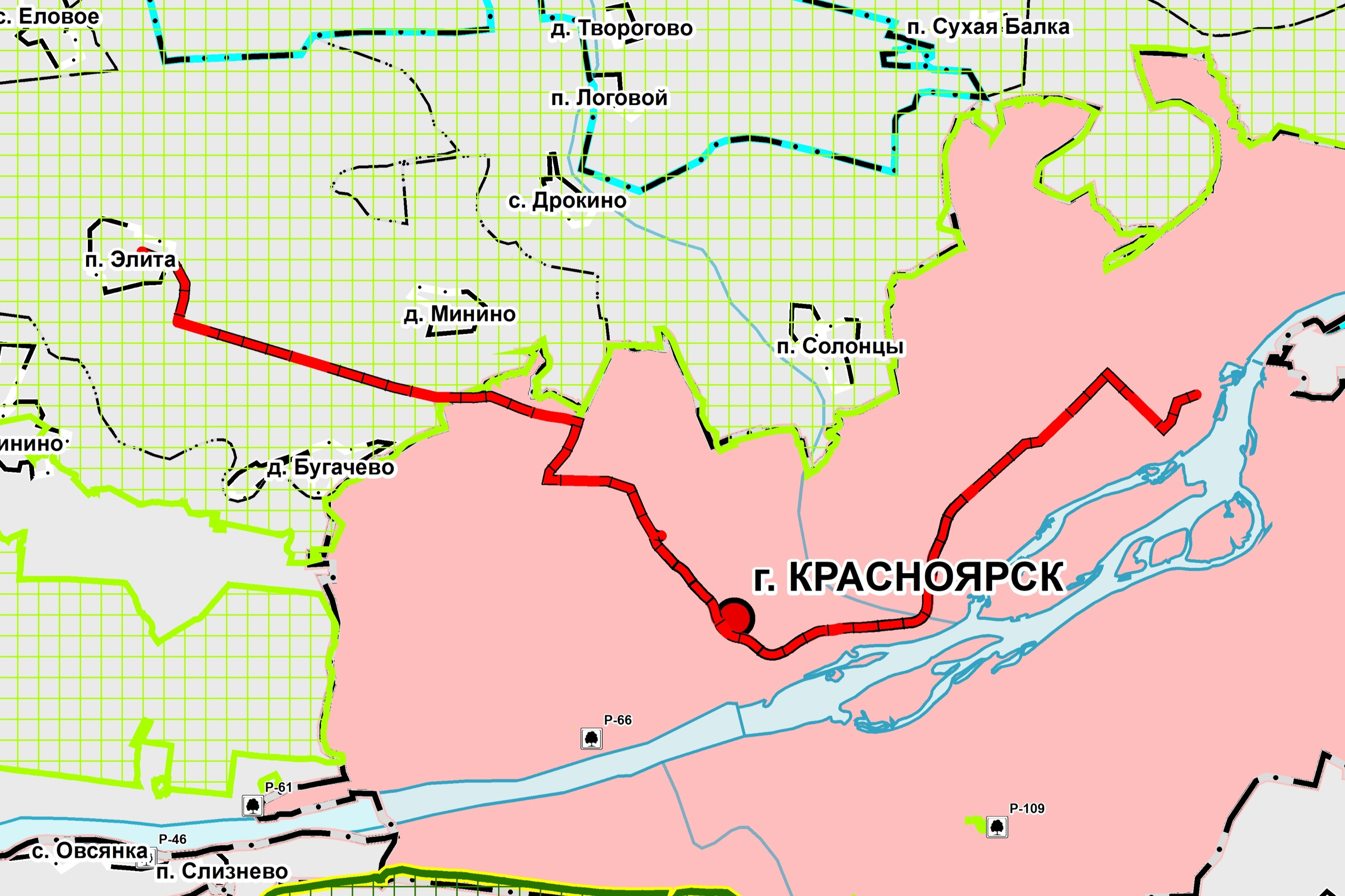 Карта красноярск ул ястынская