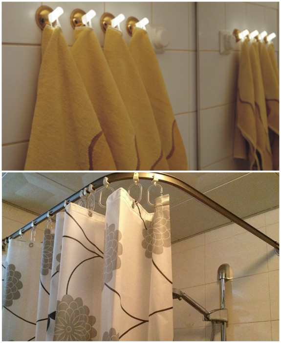 Хранить мокрые полотенца и шторки в ванной.