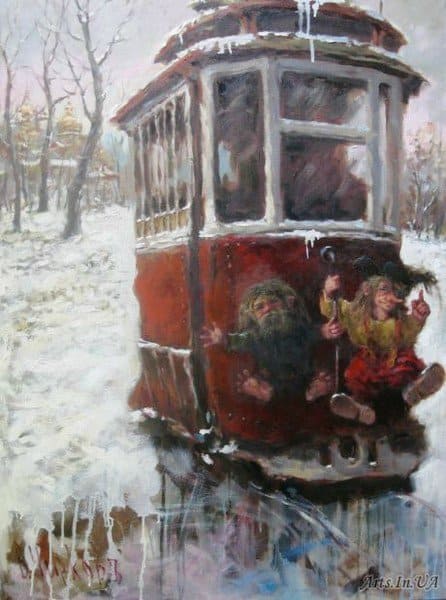 Художник Владимир Чирков. В городе водились трамваи Художник Владимир Чирков. В городе водились трамваи