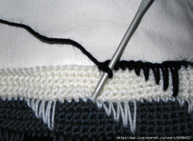 Очень красивый узор для пледа или палантина рукоделие,своими руками