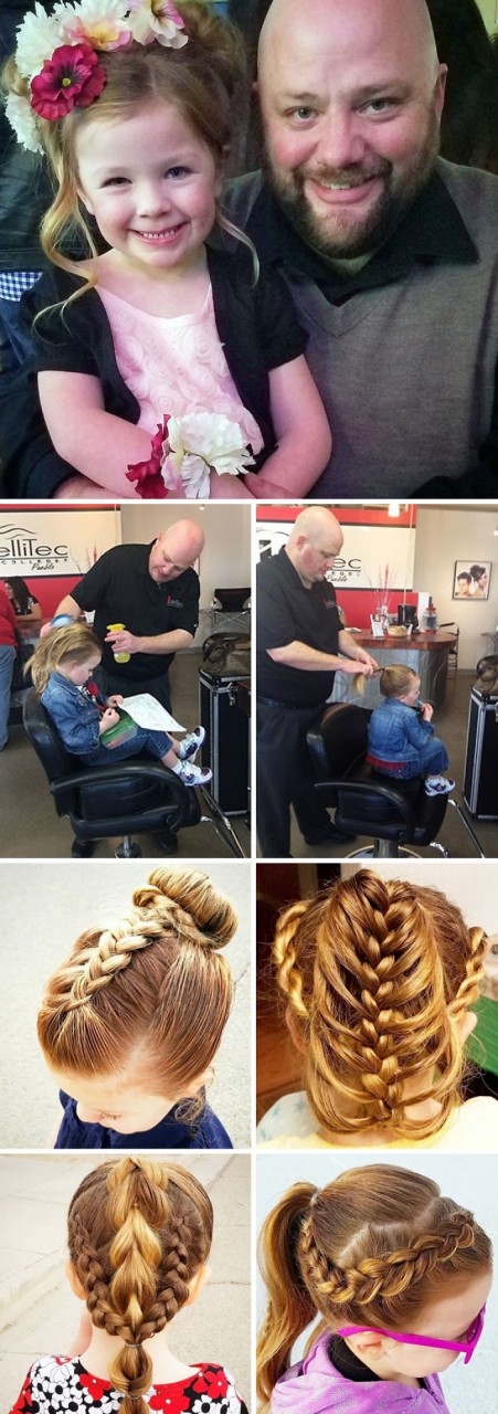 Single Dad Couldn’t Do His Daughter’s Hair, So He Went To Beauty School