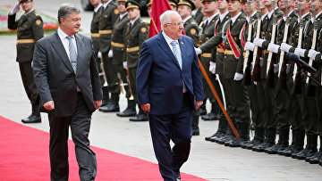 Президент Украины Петр Порошенко и президент Израиля Реувена Ривлина