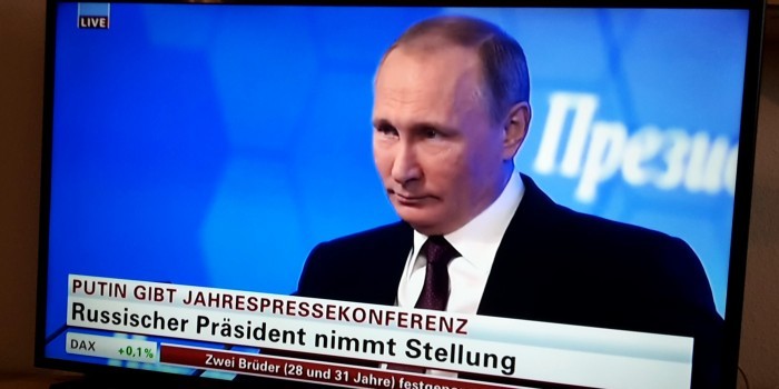 Немецкое ТВ впервые показало ежегодную пресс-конференцию Путина в прямом эфире
