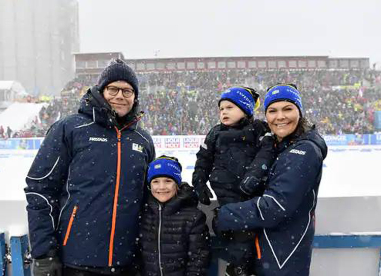 Шведская кронпринцесса Виктория с мужем и детьми попали в снежную бурю