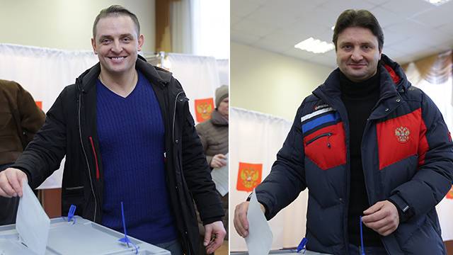 Фото: братья Запашные проголосовали на выборах президента РФ в Твери