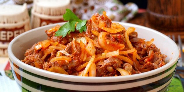 10 салатов для тех, кто любит мясо кулинария,рецепты,салаты