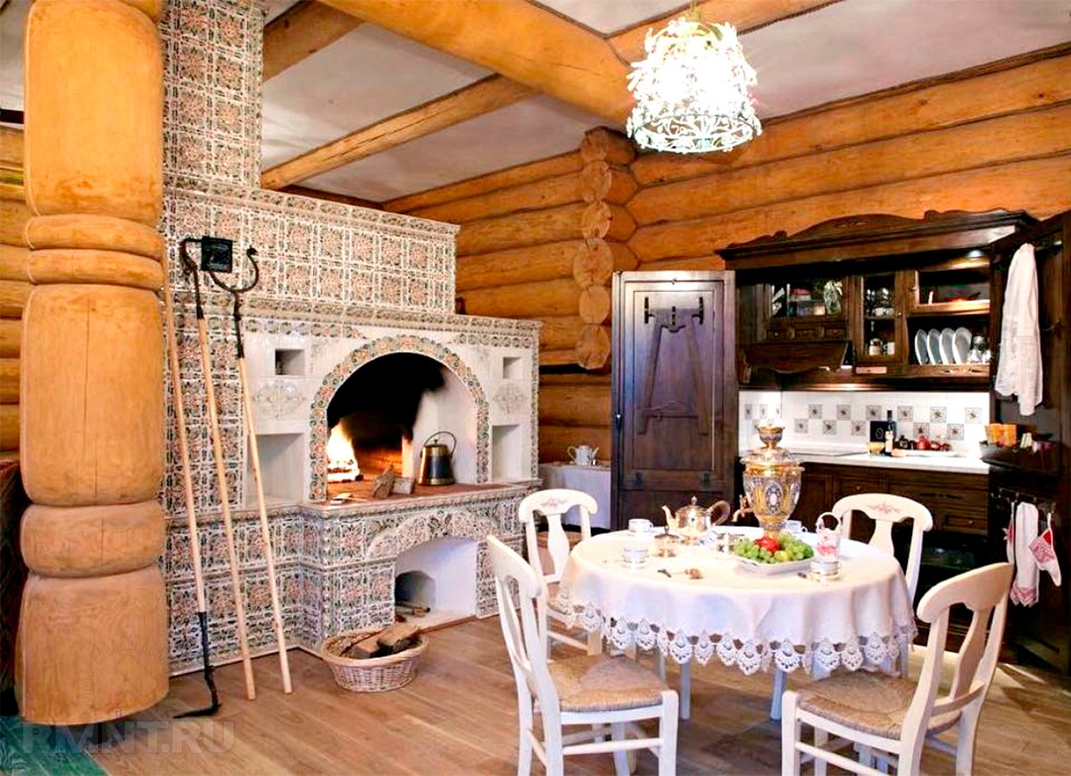 русская печь в деревенском доме фото