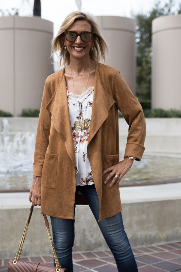 Autumn Maple Color Ultra Suede Jacket for fall