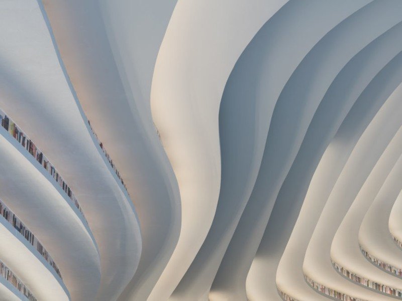 В Китае появилась футуристическая библиотека, и она явно отличается от всего того, что вы видели раньше архитектор, библиотека, все для людей, китай, книги, строительство, футурист