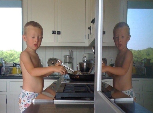 Сумасшедшие отражения, которые могут вызвать приступ стенокардии зеркало, отражение, прикол, юмор