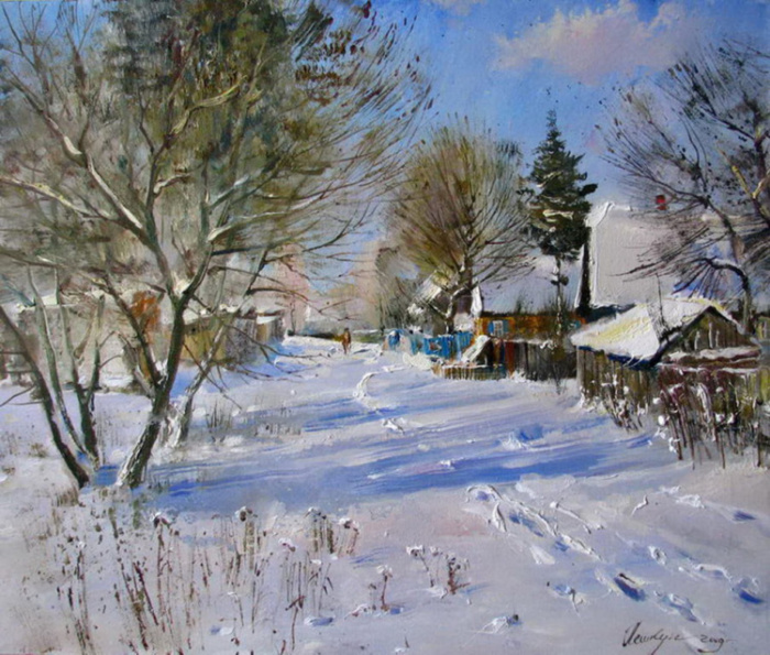 Художник Василий Пешкун. Белоснежные пейзажи Художник Василий Пешкун. Белоснежные пейзажи