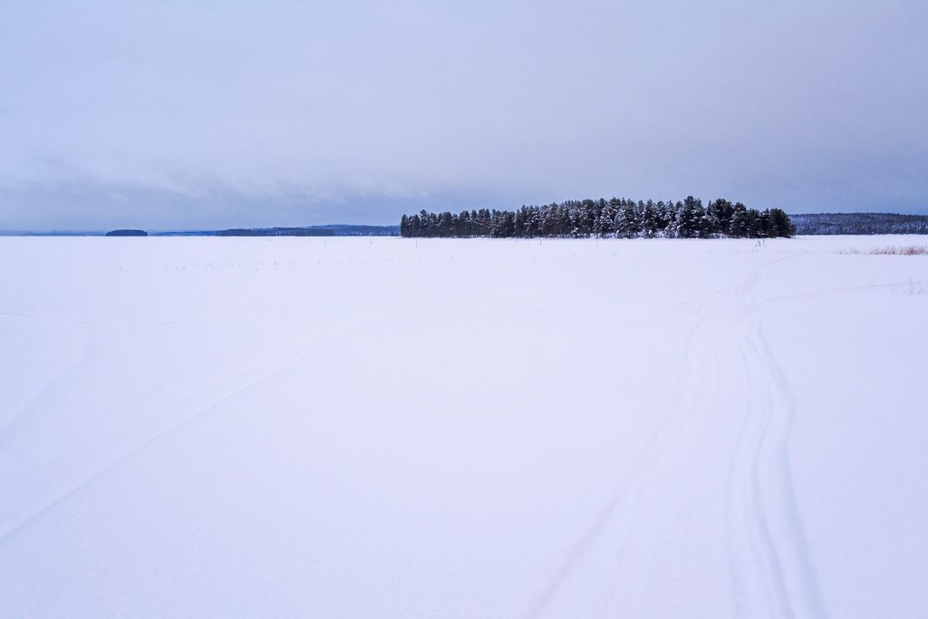 озеро Верхнее Куйто зимой