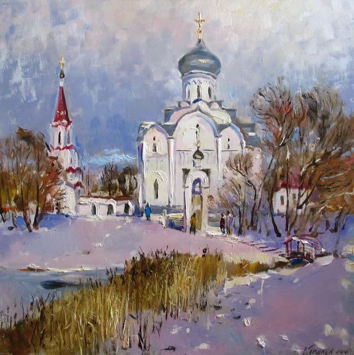 Художник Василий Пешкун. Белоснежные пейзажи Художник Василий Пешкун. Белоснежные пейзажи